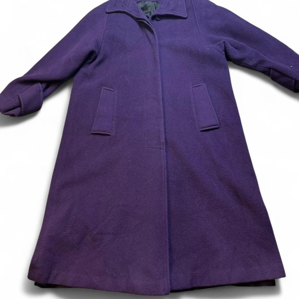 Vintage protege purple royal‎ elegant glam trench coat women's medium/large READ